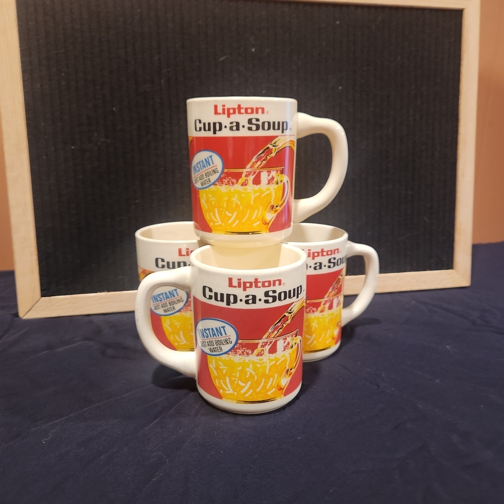 Cup-a-Soup Mug Set - White and Yellow